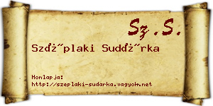 Széplaki Sudárka névjegykártya